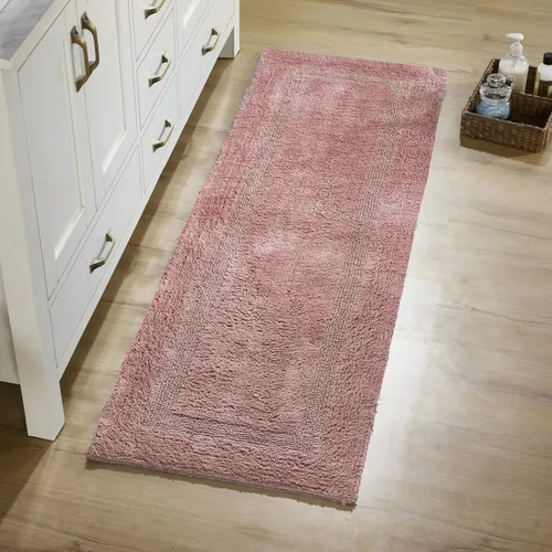 Vista 328 de Better Trends - Juego de 2 alfombras de baño 100% algodón, extra suaves, con borlas, de 17" x 24", alfombra de baño superabsorbente y reversible