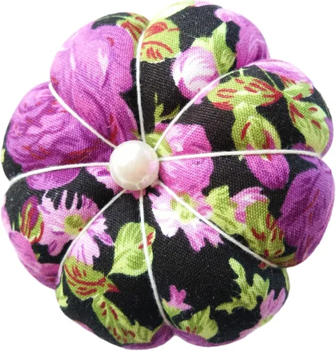 Vista 8 de CUSHYSTORE Alfiler de muñeca, cojín de aguja con flor floral con correa elástica ajustable para coser todas las muñecas, 3 pulgadas de largo x 3