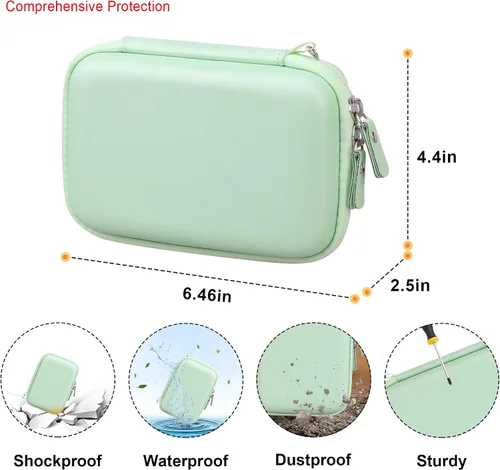 Vista 3 de Elonbo Funda de transporte para impresora Fujifilm Instax Mini Link 3/2, portátil mini color impresora de fotos instantáneas bolsa de viaje dura