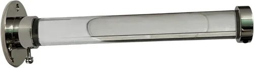 Vista 10 de Gancho para ropa montado en la pared, acabado de latón pulido, barra de Lucite resistente con soportes dorados, organizador de armario para abrigos