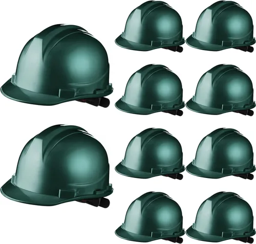 Vista 14 de Leumoi 10 piezas de casco de suspensión, casco duro de construcción para seguridad, estilo gorra de trinquete con correas de corona autoajustables