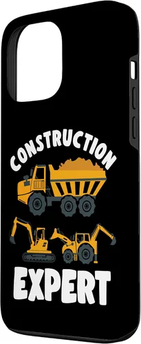 Vista 2 de iPhone 13 Pro Max Truck Construction Expert Excavator Digger para niño pequeño caso