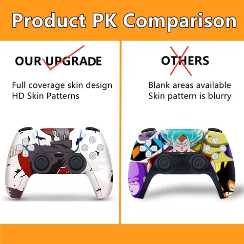 Vista 4 de Mmoptop PS5 Skin Disc Edition Anime Console and Controller Vinyl Cover Skins Wraps para Playstation 5 Disc Version