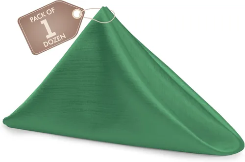 Vista 112 de Ultimate Textile -1 docena - Reversible Shantung Satin - Majestic - Servilletas de tela Majestic de 17 x 17 pulgadas color azul pizarra