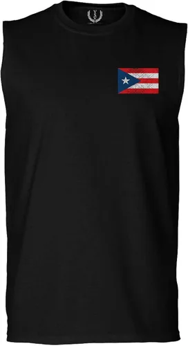 Vista 2 de Camiseta de manga corta para hombre con la bandera de Puerto Rico Boricua Rican Nuyorican en la parte delantera y trasera