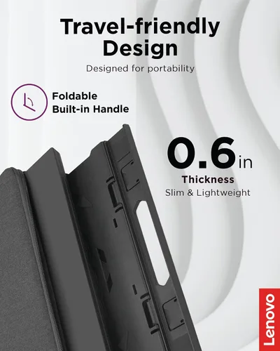 Vista 7 de Lenovo Soporte para laptop 2 en 1: ajustable, portátil, plegable, ergonómico, antideslizante, compatible con portátiles de hasta 15 pulgadas