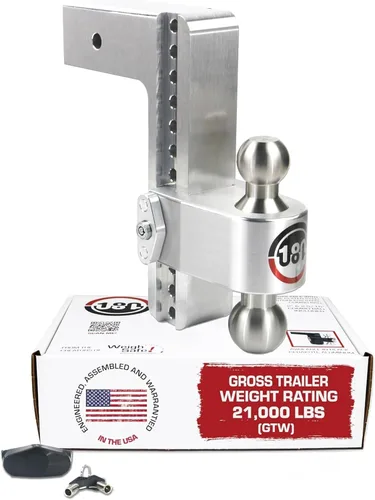 Vista 11 de Weigh Safe Enganche de Remolque de 180 Grados - Enganche de Remolque Ajustable para Remolque - Compatible con Receptores de 3" - Caída de 6", Bolas