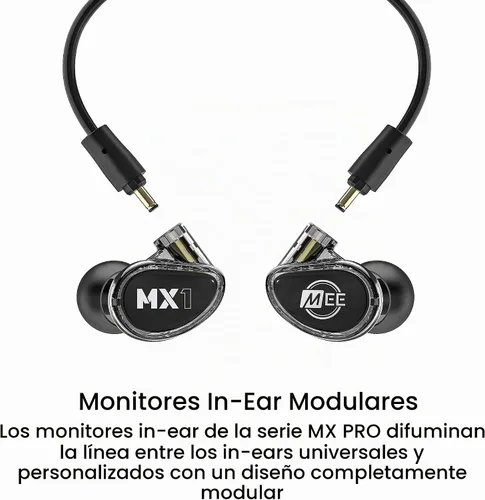 Vista 2 de MEE Professional MX1 PRO Advanced Dynamic Driver Auriculares intrauditivos con sonido equilibrado; auriculares con aislamiento de ruido con cable