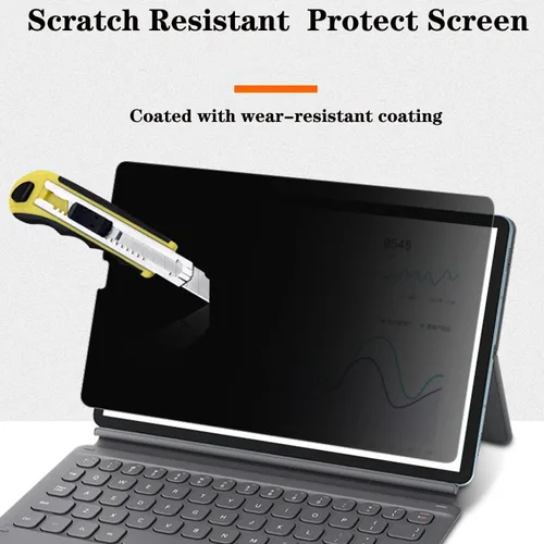 Vista 4 de Protector de pantalla de privacidad para Samsung Galaxy Tab A7 Lite SM-T220 8.7 pulgadas anti espía mate TPU película negra