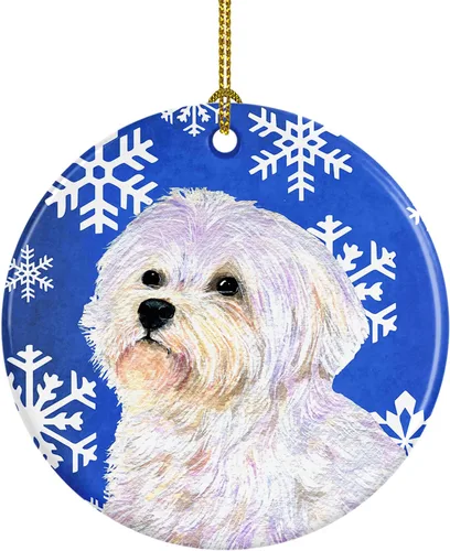 Vista 222 de Caroline's Treasures Cavalier Spaniel - Adorno de cerámica para colgar en el árbol de Navidad, para el hogar, Navidad, fiestas, regalo, 3 pulgadas