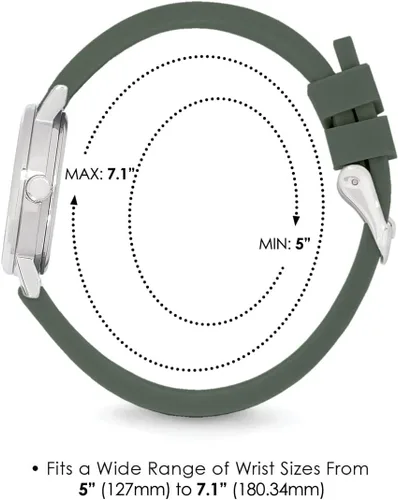Vista 3 de Speidel Scrub Petite Watch Made for Doctors, Nurses, EMT, Surgeons and Students w/Red Second Hand in Scrub Matching