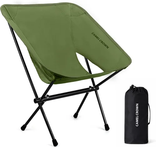 Vista 14 de CAMEL CROWN Silla portátil de camping ligera y compacta plegable con malla para acampar al aire libre, viajar, playa, picnic, festival, senderismo