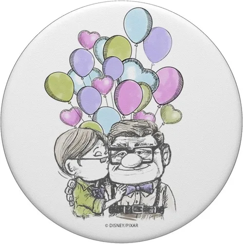 Vista 3 de Disney Pixar Up Carl Ellie Kiss con globos PopSockets adhesivo PopGrip