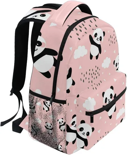 Vista 9 de ATTX Linda mochila con diseño de panda para niños y niñas, Panda-h, Ciclismo