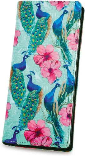 Vista 173 de HUA ANGEL Billetera ultra delgada para mujer, con bloqueo RFID, tarjetero de crédito, plegable, largo, hebilla magnética, billete para mujer, Owl