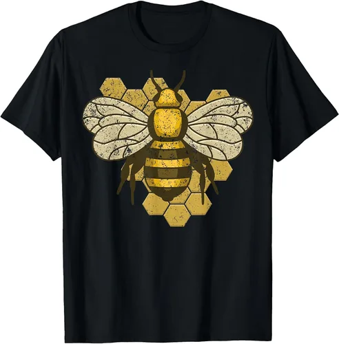 Vista 5 de Retro Beekeeper Beekeeper Honey Bumblebee Vintage Saves Bees T-Shirt Asphalt Grey