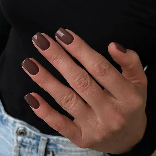 Vista 10 de 48 piezas de uñas postizas a presión color burdeos, uñas falsas en forma de almendra, pegamento para uñas, uñas de longitud media