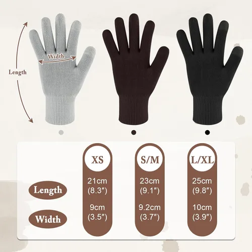 Vista 7 de MIG4U Guantes de belleza hidratantes para pantalla táctil, guantes de dormir grandes para hombres, spa, manos secas, loción nocturna, protección UV