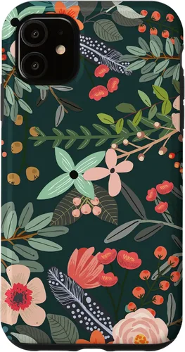 Vista 8 de Cute Colorful Garden Botanical Floral Pattern Case for iPhone 17