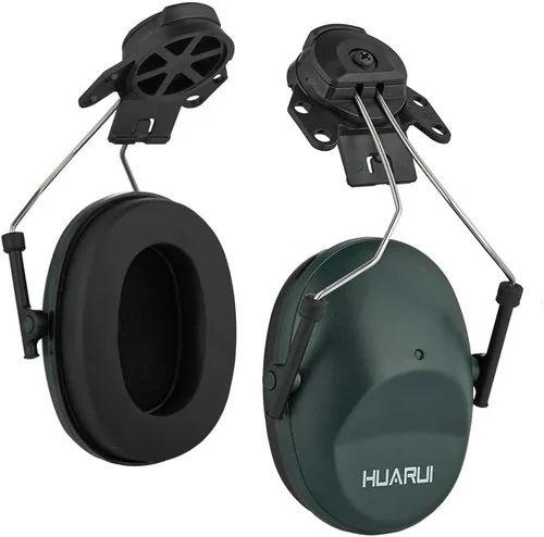 Vista 7 de Casco con cancelación de ruido, orejeras acoplables, bloqueo de sonido, protección auditiva para sitios de construcción, adaptadores