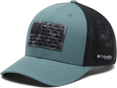 Vista 317 de Columbia Gorra de bola de malla Bandera antigua de malva/blanco/pescado