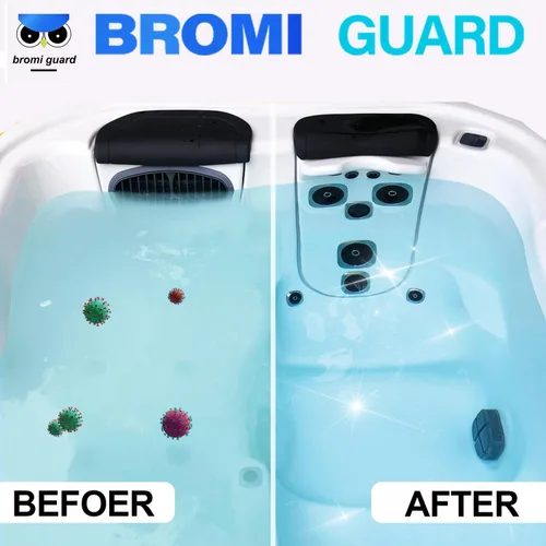 Vista 2 de 【 5.5 libras】 Tabletas de bromo de 1 pulgada para bañera de hidromasaje de spa, tabletas de bromo con productos químicos