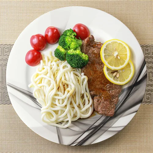 Vista 7 de IQCWOOD Platos de cena de porcelana blanca, juego de 6, 16.5 cm, platos de cena de porcelana, juego de platos blancos, platos blancos de cerámica