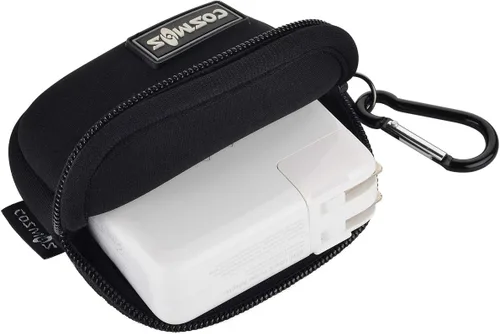 Vista 3 de CM Paquete de 2 mini bolsas pequeñas de almacenamiento de viaje compatible con adaptador de corriente MagSafe, accesorios para laptop, cables