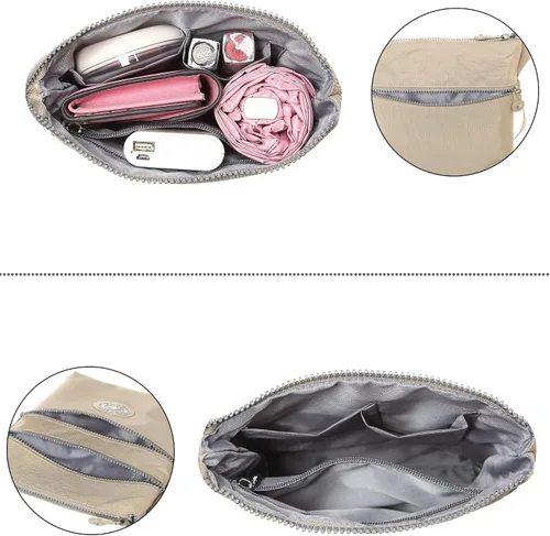 Vista 3 de AOCINA Bolsos cruzados de nailon para mujer, con múltiples bolsillos, bolso cruzado pequeño, ligero, de viaje, para teléfono, bolsos de hombro