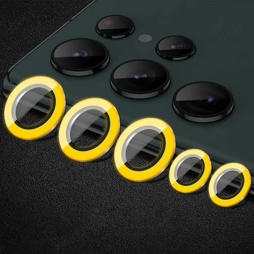 Vista 40 de Compatible con iPhone 11 Pro/11Pro Max/12 Pro Luminous Camera Lens Protector Ultra Thin Película de vidrio templado Protector de pantalla de cámara