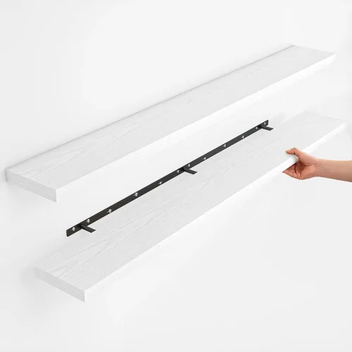 Vista 65 de Fun Memories Estante esquinero para montaje en pared, estantes de esquina flotantes, juego de 2 estantes de pared esquineros, estantes de Negro