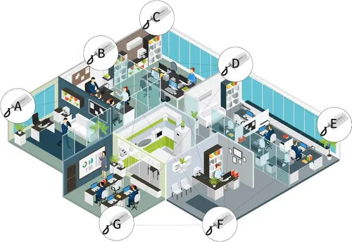 Vista 7 de Paquete de 2 intercomunicadores inalámbricos para el hogar, sistema de intercomunicación inalámbrico, teléfono de intercomunicación en tiempo real