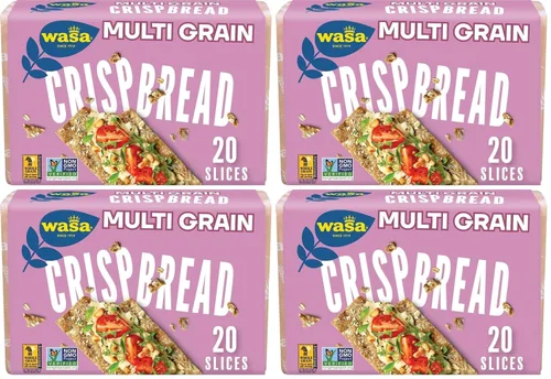 Vista 2 de Wasa Pan Crujiente Multigrano, 9.7 oz, Galletas Saladas, Ingredientes Sin OGM, Buena Fuente de Fibra
