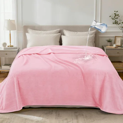 Vista 8 de LOOBANI Manta impermeable para sofá, de doble cara, a prueba de fugas, 40 x Rosa