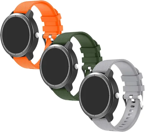 Vista 14 de Bandas de reloj para Vivoactive 3, bandas de repuesto de silicona suave de 0.787 pulgadas para Garmin Vivoactive 3/Garmin Forerunner 645 Verde