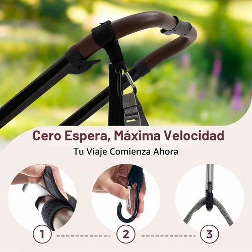 Vista 2 de Momcozy - Correa ajustable para cochecito de bebé con correa de muñeca de seguridad