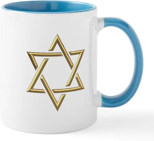 Vista 19 de CafePress STAR OF DAVID - Taza de café de cerámica (11.0 fl oz)