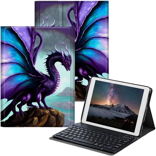 Vista 9 de Funda para Samsung Galaxy Tab S6 Lite 2022/2020 con teclado inalámbrico desmontable y soporte ajustable para proteger la tableta para Samsung Galaxy