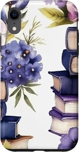 Vista 25 de Book Lover Purple Flower Case for iPhone 16