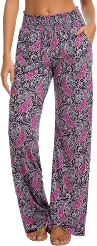 Vista 2 de Urban CoCo - Pantalones de estilo Palazzo y bohemios para mujer, pantalones de pierna ancha