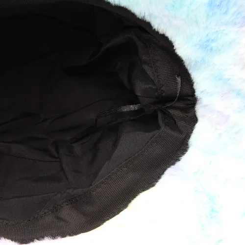 Vista 5 de JUMISEE Sombrero de pescador de piel sintética con teñido anudado para mujer, gorro de invierno cálido y mullido Azul