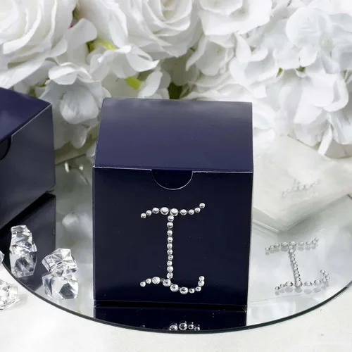 Vista 27 de Efavormart - Paquete de 12 calcomanías transparentes con monograma de diamantes de imitación de 1.5 pulgadas, calcomanías autoadhesivas para cajas