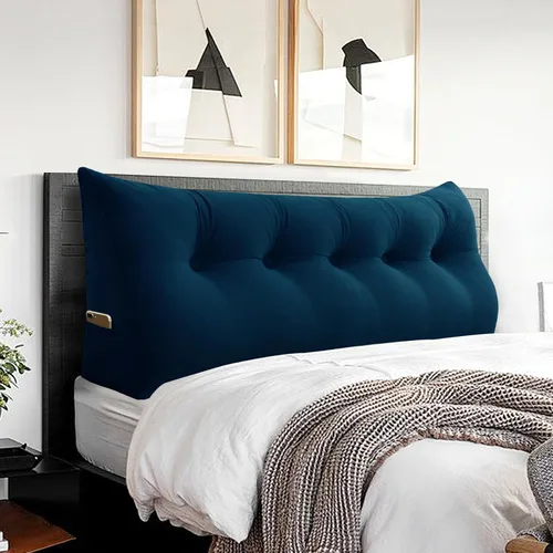 Vista 34 de Almohada de cabecero – Almohada de cama grande 3 en 1 como almohada de lectura de cuña, almohada grande para sofá cama o respaldo de apoyo, almohada