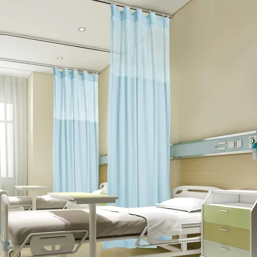 Vista 26 de Fcosie Cortinas divisoras de habitación de hospital con ganchos planos para cubículo, pantalla de privacidad para hospital, clínica médica