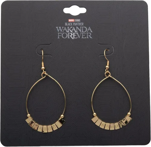 Vista 5 de Black Panther Wakanda Forever NAMOR - Aretes colgantes con licencia oficial de Marvel Studios Wakanda Forever