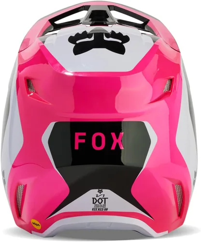 Vista 3 de Fox Racing Casco Unisex V1 para Motocross y Bicicleta de Tierra, Negro/Rosa, Extra Grande