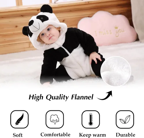 Vista 5 de TONWHAR Disfraz unisex de Halloween de animales para bebé y niño pequeño para otoño e invierno