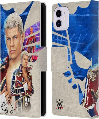 Vista 79 de Head Case Designs Funda con licencia oficial de la WWE American Nightmare Flag Cody Rhodes compatible con Apple iPhone 11