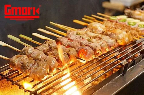 Vista 4 de Gmark Pinchos de paleta de bambú de 7" 100 ct, Púas de paleta de bambú natural, púas de barbacoa GM1032A