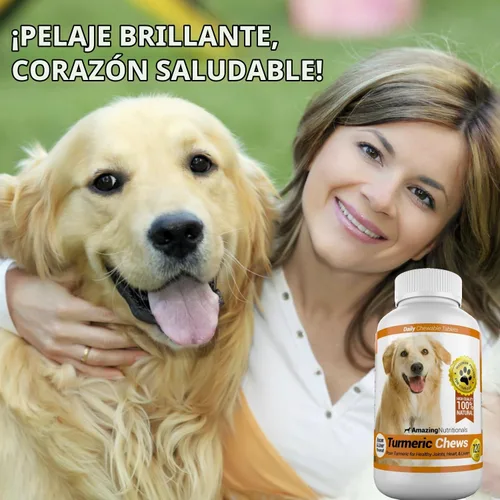 Vista 2 de Antioxidante de Cúrcuma para los perros, elimina la inflamación del dolor articular, 120 masticables